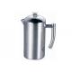 Silver French Press Coffee Pot Stainless Steel Espresso Coffee Plunger S/S 304