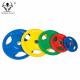 High Quality Colorful Fitness Rubber Coated Grip Weight Plate