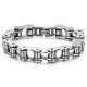 Fashion Jewellery Men Charm 316L Stainless Steel Bracelet, Locomotive chain bracelet silver color