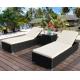 PE Rattan patio Backyard beach Chaise Lounge chairs Leisure Aluminium Outdoor Garden wicker Chairs