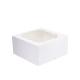 White Paper Takeaway Containers , Kraft Square Cake Box With Window