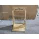 Countertop Retail Store Fixtures Wooden Glass Candle Display Stand For Trade Show