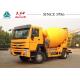Durable HOWO 4X2 Ready Mix Concrete Mixer Trucks 5 CBM Smooth Operation