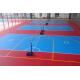 Eco-friendly Synthetic Material Basketball Sport Court Flooring In Red Color