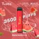 watermelon flavor Yuoto xxl Max 3500 Puffs Disposable Vape vaporizer  Mesh Coils Leather Surface 9ml