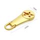 Gold Plated Metal Zipper Puller for Handbags Custom Logo Movable Head Zipper Pulls
