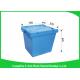 170L100% New Pp Heavy Duty Storage Bins , Plastic Box With Hinged Lid Space