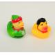 Snowflake Painting Christmas Squeezing Rubber Ducks Safe For Baby Bath