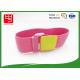 Wide 50mm Pink Elastic Unnapped Reflective Straps With Cinch