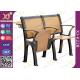 Wood Board Aluminum Alloy Frame College Classroom Tables And Chairs