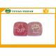 Funny Acrylic Pink Cartoon 6 Sided Dice Sets For Kids Game 20x20x20mm