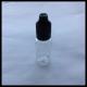 Transparent PET E Liquid Bottles 15ml Long Thin Tip Dropper With Childproof Tamper Cap