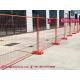 Orange Powder Coated Temporary Fencing Panels, 2.1m high, 2.4m width, China Metal Fence Factory