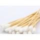 Disposable 80 Pieces Cotton Tipped Swabs Single Head Wooden Stick