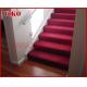 Double Steel Plate Staircasee VK53S  Tread beech ,Railing tempered glass, Handrail b eech Stringer,carbon
