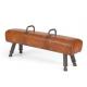Solid Wood Real Leather Long Bench Footstool Leather And Wood Footstool