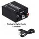 R/L RCA 3.5mm AUX Analog to Digital Audio Converter Coaxial Toslink Optical Audio Adapter