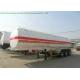49m3 Stainless Steel Fuel Tanker Semi Trailer  3 Axles For Diesel ,Oil , Gasoline, Kerosene  Transport