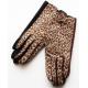 High End Ladies Fashion Gloves Atmosphere Driving Party Use Warm Leopard Bow