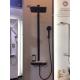 shower set with bracket Foshan supplier 2019 NEW black colour luxury rain shower AT-P003B 3 functions
