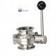 General Manual Sanitary Butterfly Valve for Milk Water Forged Stainless Steel 304 316