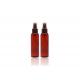 50ml Empty Cylinder Plastic Clear Dark Red Fine Mist Cosmetic Spray Bottle