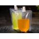Liquid Transparent Stand Up Pouches With Top Spout Eco Friendly Reusable
