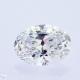 3.2ct No Bowtie Ice Cut Oval Brilliant IGI Certified Lab Created Synthetic White CVD Diamond