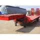 Flatbed Manual Semi Trailer Trucks 4 Axles With Four Double Air Chamber