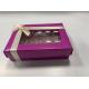 Magnetic Closure Macaron Box Purple Eco Friendly Macaron Packaging