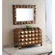 Bronzed Mirrored Bedroom Chest With Wall Mirror Customized Size Avaliable