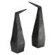 Abstract Nordic Outdoor Metal Sculpture Black Iron Sculpture 6 Inch Height