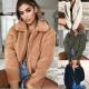 Wholesale New 2018 fashion women turn-down collar winter warm woolen coats (C18723)