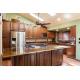 2000MM HPDL Contemporary Brown Solid Wood Kitchen Cabinets Farmhouse Cocina