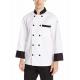 Stand Collar Long Sleeve Chef Uniform Tops Men's Poly - Cotton Blend Chef Coat