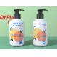 Round Shape Printing PET Plastic Bottle Shampoo Container 350ml 500ml White Lotion Pump