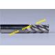 HRC65 High Hardness Tungsten Carbide Square End Mill With 35 ° / 45° Helix Angle