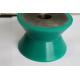 Green Color Polyurethane Roller Wheels With Cast Iron Centre High Processing Precision