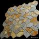 Natural stone Slate Meshed Back Landscape Flagstone Pavers Beige / Green / Grey / Yellow Color