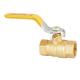 1/2Inch - 4Inch Full Port Brass Ball Valve for Oil Gas Yellow Plastic Handle