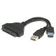 USB 3.0 Male To SATA Female Adapter With USB2.0 Power Supply Cable For Hard Disk Drive HDD