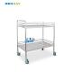 2 Layers Hospital Stainless Steel  Medical Instrument Trolley