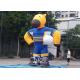 5 meters high outside giant promotional inflatable rugby with white ball made of PVC Coated Nylon