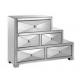 Modern Mirror Furniture Set Step Designer 5 Drawers Mirrored Chest