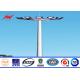 25m Steel Polygonal High mast Flood Light Poles with LED Lamps