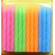 Eco Friendly 24Pcs Simple Swirl Birthday Candles With 4 Colors 12pcs Flower Holder