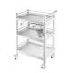 Electric Drawers Hospital Abs Medical Trolley Cart 4 Castors