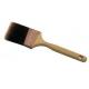 Tapered PBT Chip Black Bristle Paint Brush with Natural Wood Handle