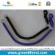 Black/Blue Color Long Length Clip-on Key Coil Lanyard Connector