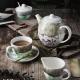 1000cc Demitasse Decorative Flowering Bone China Teapot And Cup Set